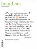 brand eins 11/2014, Chefredakteur: Gabriele Fischer, Artdirektor: Mike Meiré