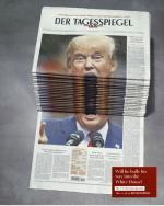 "Newspaper-Stack – Trump" für den Tagesspiegel von Scholz & Friends (Foto: Clio-Awards)