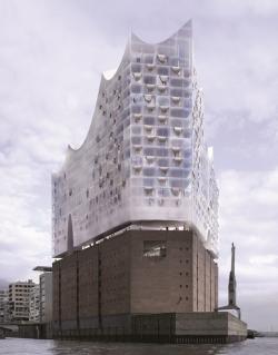 Der gläserne Opernpalast an der Elbe soll 2017 eröffnet werden © Herzog deMeuron
