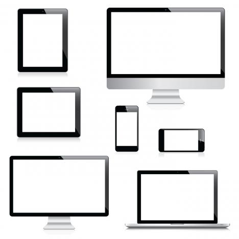 Platz 3: Modern computer, laptop, tablet and smartphone vectors © mpfphotography - Fotolia.com