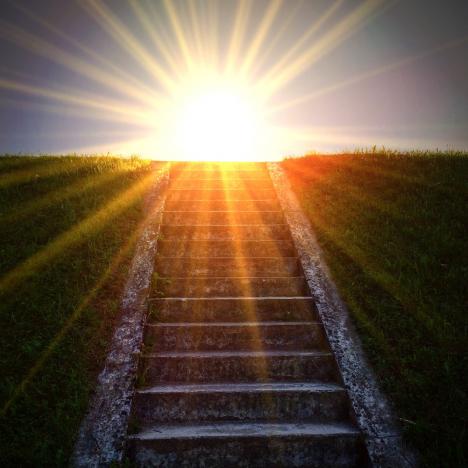 Platz 2: Light stairway © Jürgen Fälchle - Fotolia.com