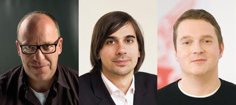 Folker Wrage, Michael Preuss und Ulrich Proeschel v.l. (Fotos: TBWA/Preuss und Preuss/Havas)