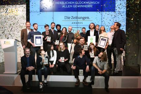 Das Sieger-Foto mit den Gewinner der ZMG-Awards 2017 – Foto: ZMG