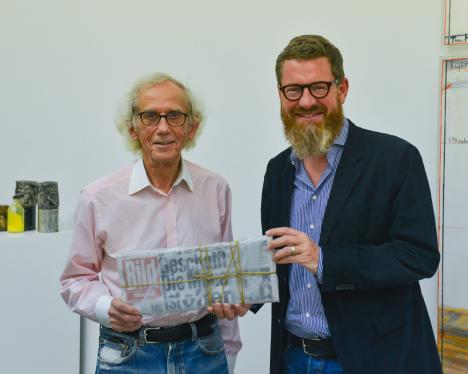 (Foto v.l.) Künstler Christo und Kai Diekmann, © Daniel Biskup für ‚Bild‘
