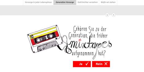 Illustration für Online-Test der Sparkasse von Silke Werzinger (Screenshot)